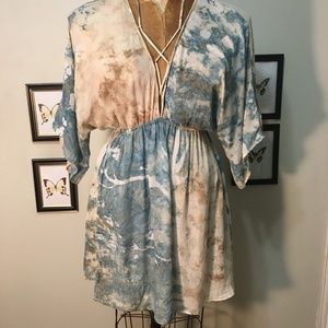 Boho Bell Sleeve Tie Dye Blouse